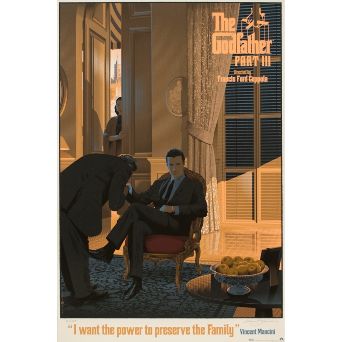 Affiche sérigraphiée originale - Laurent Durieux - 2016 - Godfather partie III - N°162/265 - 91.5 par 61.5 cm