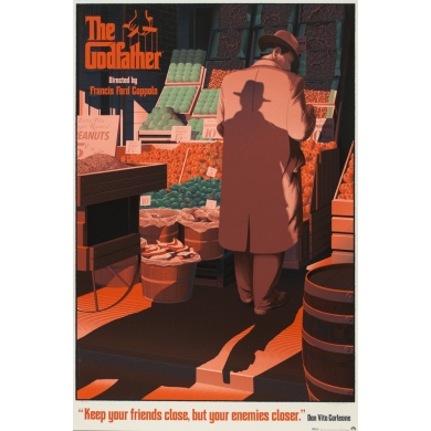 Silkscreen Poster by Laurent Durieux The Godfather part I
