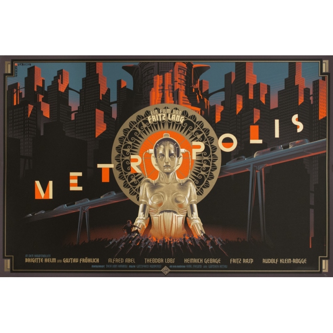 Affiche sérigraphiée originale - Laurent Durieux - 2013 - Metropolis - N°183/200 - 91 par 61 cm