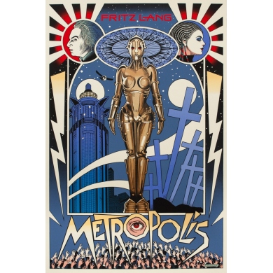 Silkscreen poster - William Stout - 2016 - Metropolis - N°26/75 - 36 by 24 inches