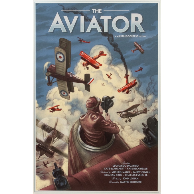 Silkscreen poster - Jonathan Burton - 2017 - The Aviator - N°76/150 - 36 by 24.2 inches
