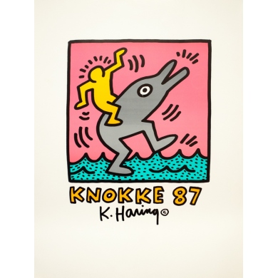 Sérigraphie Keith Haring 1987 - Knock