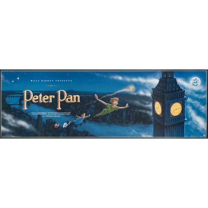 Sérigraphie de cinéma - JC Richard - 2014 - Peter Pan, n°154/324 - 91 par 30.5 cm