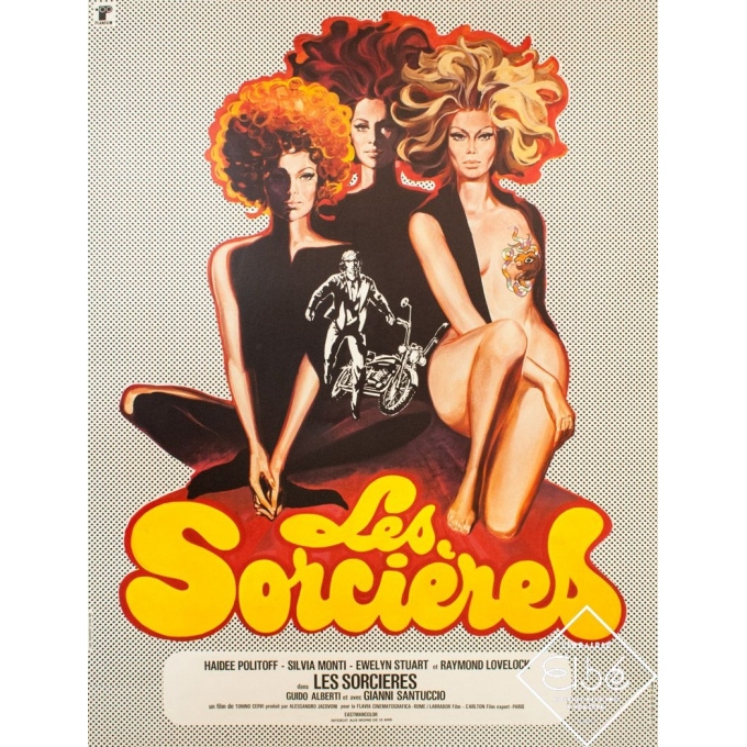 Affiche ancienne de cinéma - 1970 - Les sorcières - 160 par 120 cm