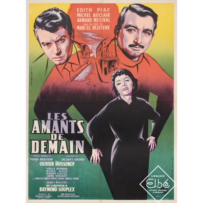 Affiche ancienne de cinéma - Jean Mascii - Circa 1946 - Les Amants de Demain - 80 par 60 cm