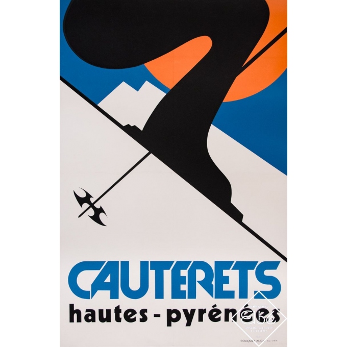 Silkscreen poster - Circa 1965 - Cauterets Hautes-Pyrénées - 47,2 by 32,3 inches