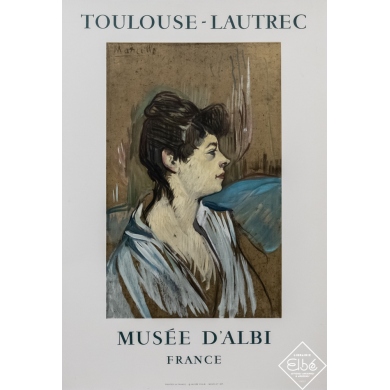 Vintage exhibition poster - Toulouse Lautrec - 1968 - Toulouse Lautrec - Musée d'Albi - 29,1 by 20,5 inches