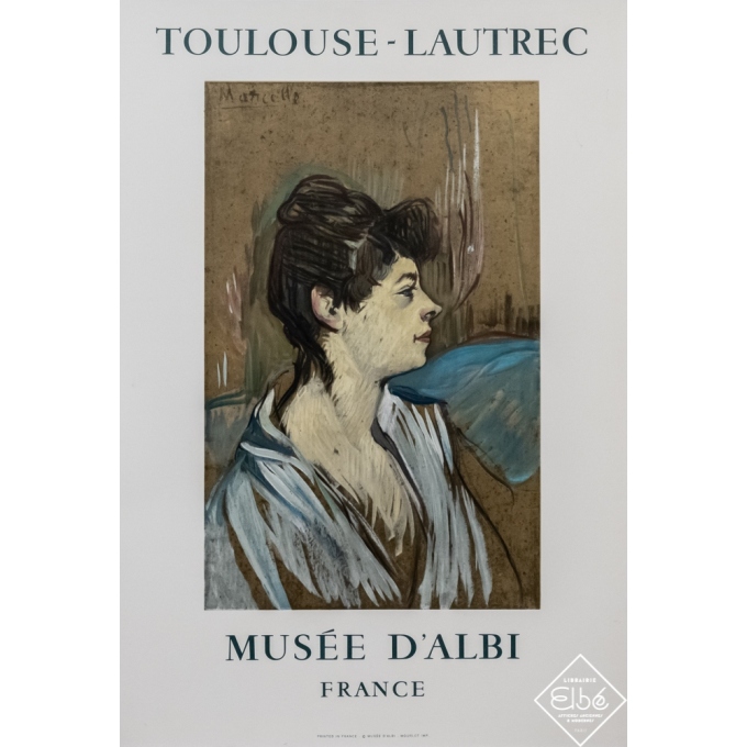 Vintage exhibition poster - Toulouse Lautrec - 1968 - Toulouse Lautrec - Musée d'Albi - 29,1 by 20,5 inches