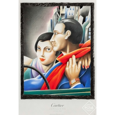 Affiche ancienne de publicité - Fondation Cartiers ABC - 1985 - Cartier Joallier depuis1847- N°510 - 99 par 68,5 cm