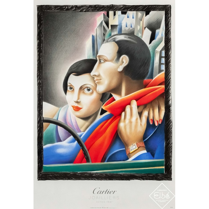 Affiche ancienne de publicité - Fondation Cartiers ABC - 1985 - Cartier Joallier depuis1847- N°510 - 99 par 68,5 cm