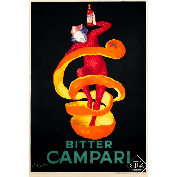 Vintage advertising poster - Leonetto Cappiello - 1921 - Bitter Campari - 39 by 27,2 inches