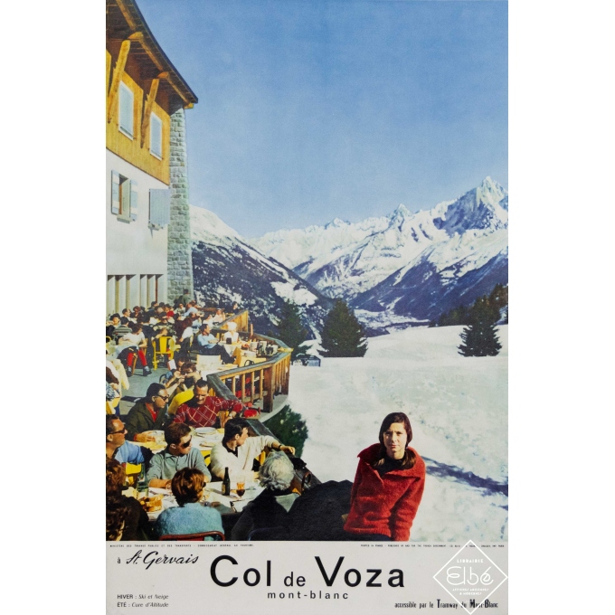 Vintage travel poster - Ph. Norry - Circa 1970 - Col de Voza - Mont Blanc - Saint Gervais photographie - 24 by 15,8 inches