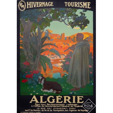 Vintage travel poster - Léon Carré - 1921 - Algérie - 41,7 by 29,3 inches