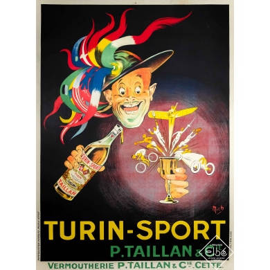 Vintage advertising poster - Mich - Circa 1920 - Turin - Sport - 65,4 by 46,5 inches
