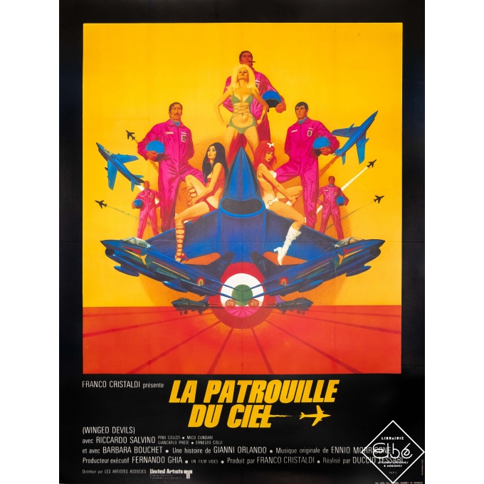 Affiche ancienne de cinéma - 1972 - La Patrouille du Ciel - 160 par 120 cm