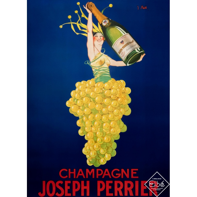 Vintage advertising poster - J.Stall - Circa 1930 - Champagne Joseph Perrier - 63 by 46,6 inches