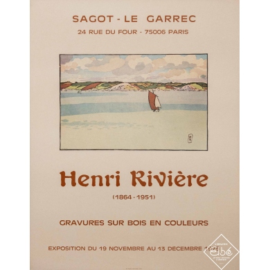 Affiche ancienne par Henri Rivière 1975 - Henri Rivière