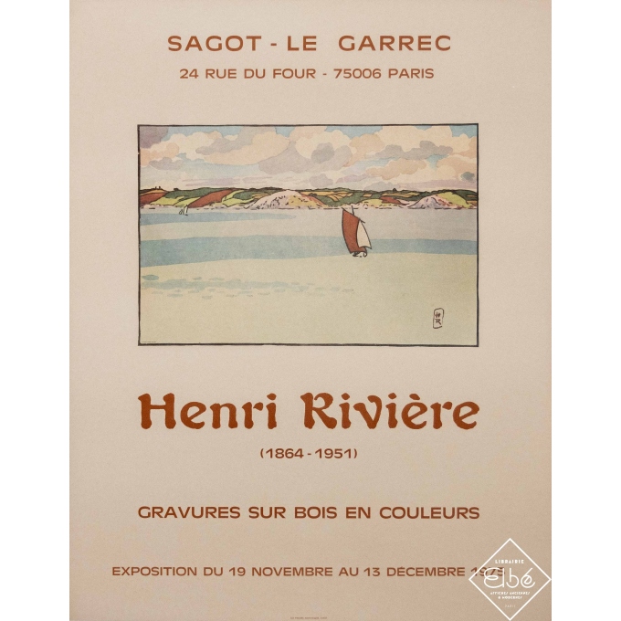 Vintage exhibition poster - Henri Rivière - 1975 - Henri Rivière - 25,6 by 20,1 inches