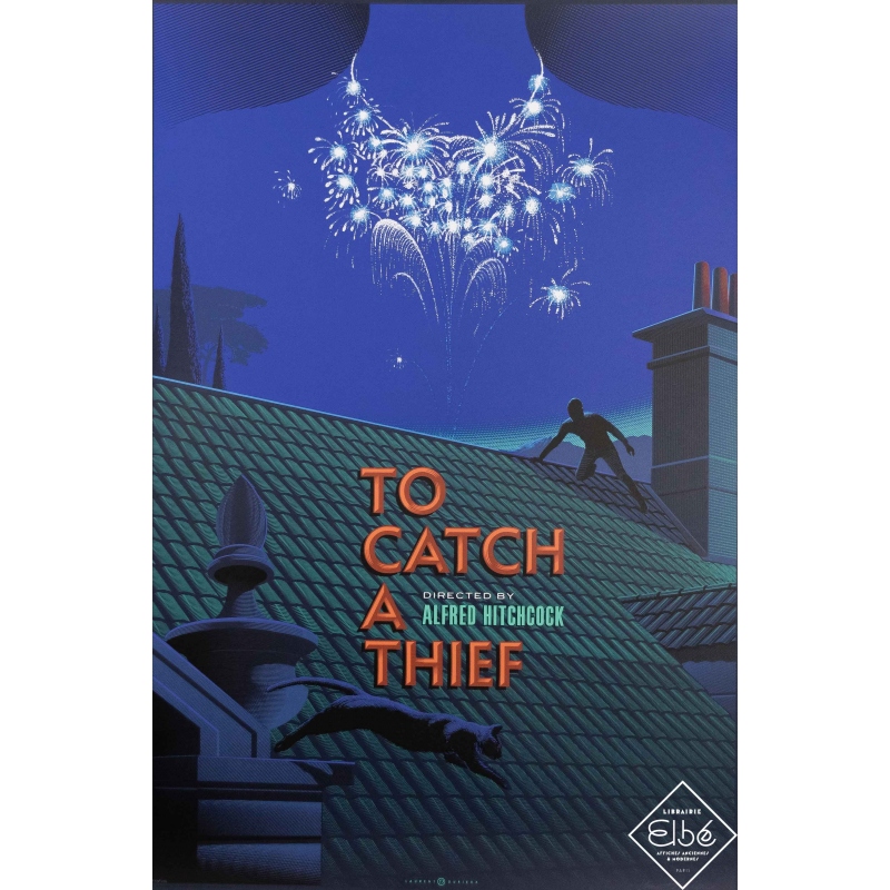 Silkscreen poster - Laurent Durieux - 2016 - To Catch a Thief - 226/250 - 35,8 by 24 inches