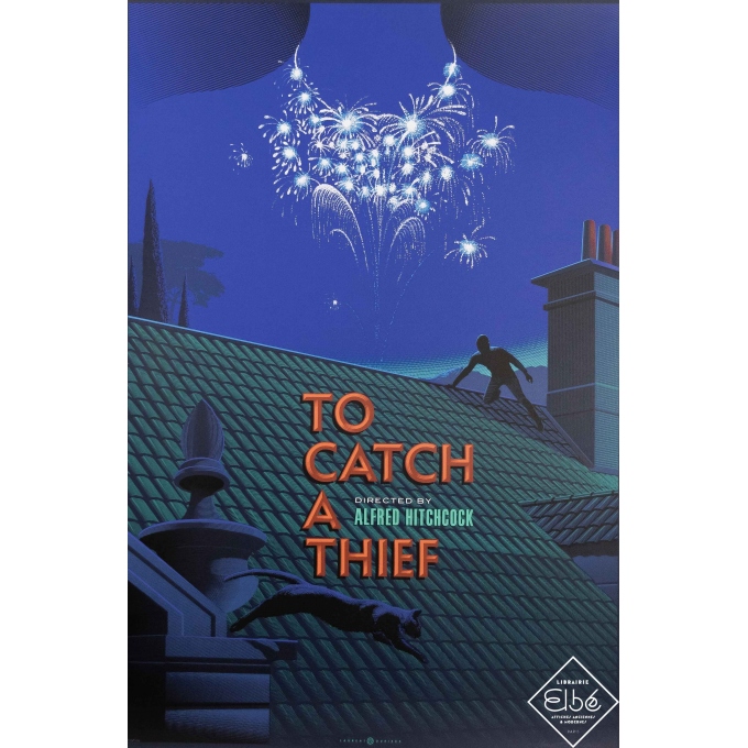 Silkscreen poster - Laurent Durieux - 2016 - To Catch a Thief - 226/250 - 35,8 by 24 inches