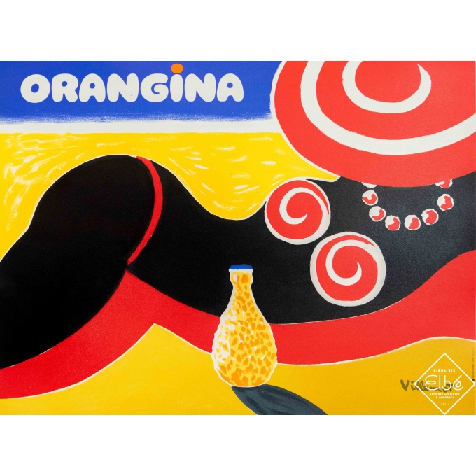 Affiche ancienne de publicité - Villemot - 1986 - Orangina - 60 par 45 cm
