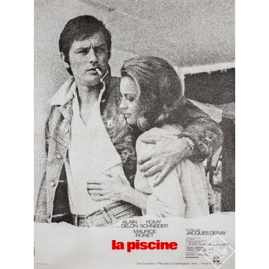 Affiche ancienne de cinéma - Vaissier - 1974 - La Piscine - Jacques Deray - 160 par 120 cm