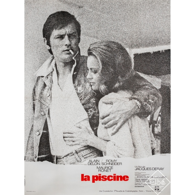 Affiche ancienne de cinéma - Vaissier - 1974 - La Piscine - Jacques Deray - 160 par 120 cm