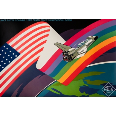 Affiche ancienne de Rockwell International Circa 1980 -...