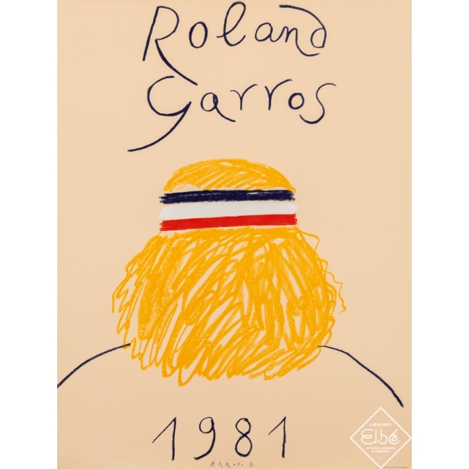 Affiche ancienne de publicité - Arroyo - 1981 - Roland Garros 1981 - 75 par 57 cm