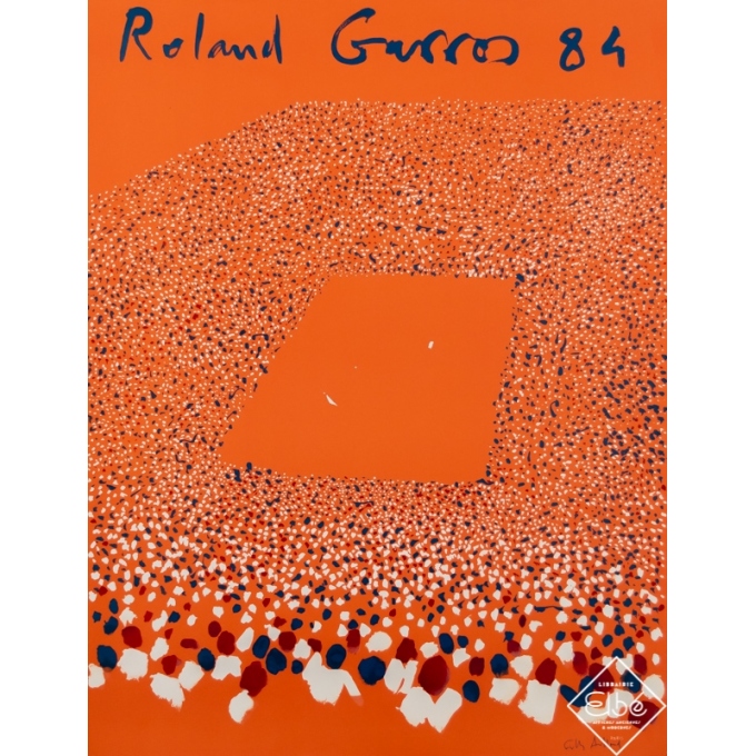Affiche ancienne de publicité - Gilles Aillaut - 1984 - Roland Garros 1984 - 75 par 58 cm