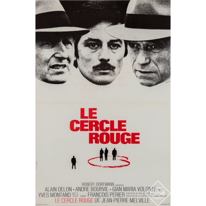 Affiche ancienne de cinéma - Serracci - 1970 - Le Cercle Rouge - 59 par 39 cm