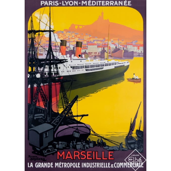 Vintage travel poster - Roger Broders - 1922 - Marseille PLM - 42,5 by 30,7 inches Vintage travel poster - Roger Broders - 1922 - Marseille PLM - 42,5 by 30,7 inches