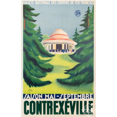 Affiche ancienne de voyage - Don - 1930 - Contrexéville - 120 par 65 cm