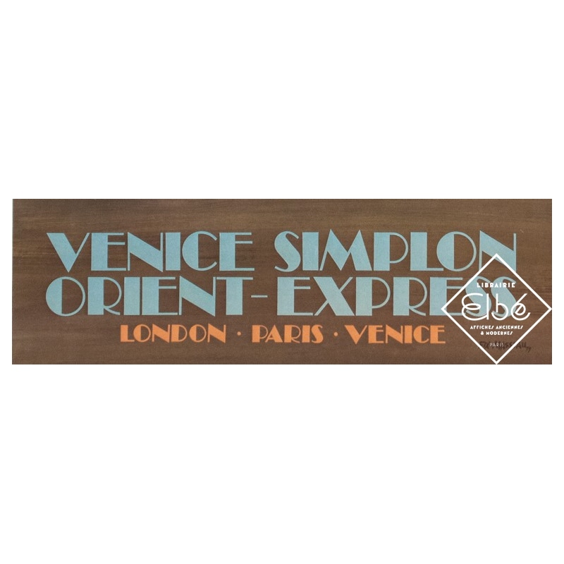 Original travel poster - Fix Masseau - 1981 - Venice Simplon Orient-Express - 39.17 by 24.61 inches - View 3
