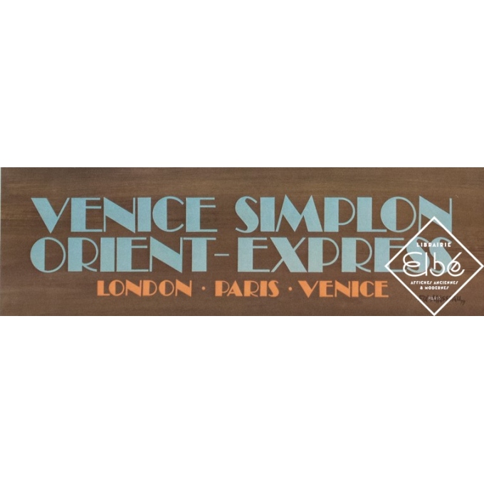 Affiche de voyage - Fix Masseau - 1981 - Venice Simplon Orient-Express - 99.5 par 62.5 cm - Vue 3