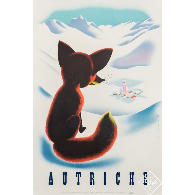 Vintage travel poster - Walter Hofmann - 1947 - Autriche - Austria - 37,4 by 24,7 inches