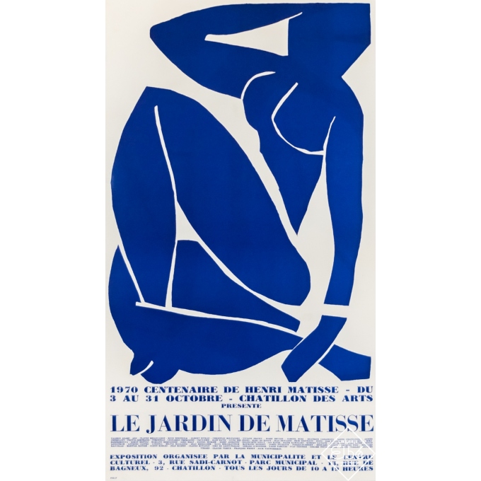 Affiche ancienne d'exposition - d'après Henri Matisse - 1970 - Le jardin de Matisse - 76,5 par 44 cm