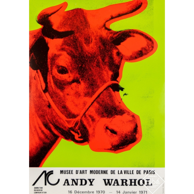 Affiche sérigraphiée originale - 1970 - Andy Warhol - Musée d'Art Moderne de la Ville de Paris - 67 par 47 cm