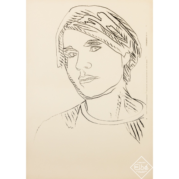 Affiche ancienne d'exposition - d'après Andy Warhol - Circa 1980 - Andy Warhol Self Portrait - 100 par 72 cm