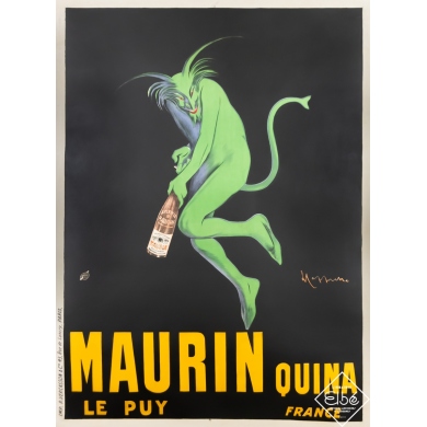 Affiche ancienne de publicité - Leonetto Cappiello - 1906 - Maurin Quina - 156 par 116 cm