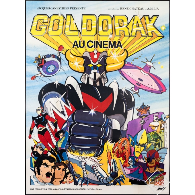 Vintage movie poster - Goldorak - Covillaut - 1979 - 63 by 47.2 inches