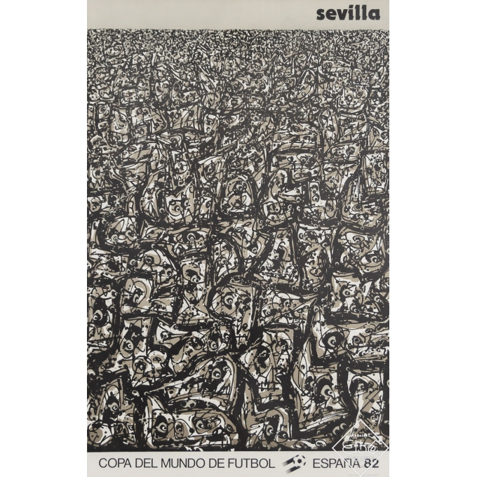 Vintage advertisement poster - Copa del Mundo de Futbol Espana 82 - Sevilla - Saura - 1982 - 37.4 by 24 inches