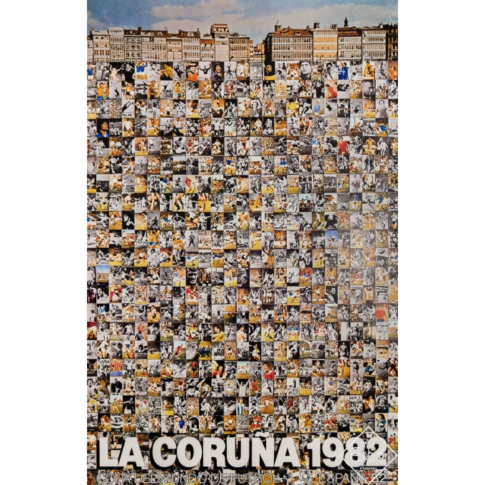 Vintage advertisement poster - Copa del Mundo de Futbol Espana 82 - La Coruna - Erro - 1982 - 37.4 by 24 inches