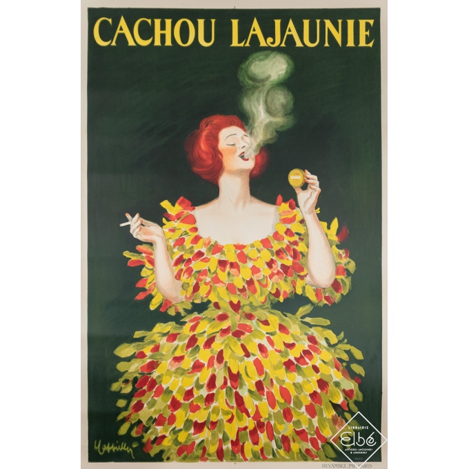 Affiche ancienne de publicité - Cachou Lajaunie - Leonetto Cappiello - 1920 - 149 par 98 cm