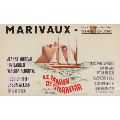 Vintage movie poster - Marivaux - 1967 - 13 by 21.7 inches
