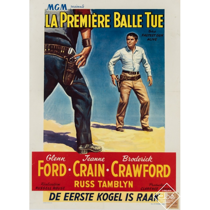 Affiche ancienne de film - La Première Balle Tue - The Fastest Gun Alive - Circa 1950 - 50 par 37 cm