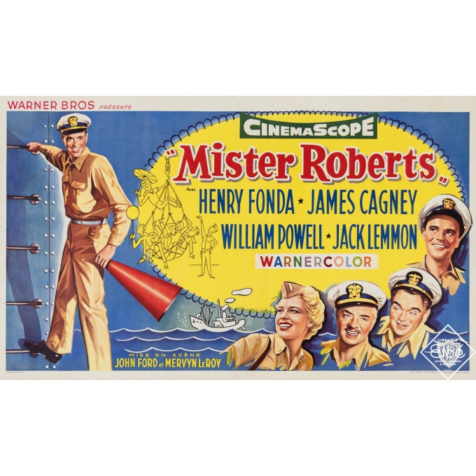 Vintage movie poster - Mister Roberts - Circa 1950 - 14.2 by 22 inches