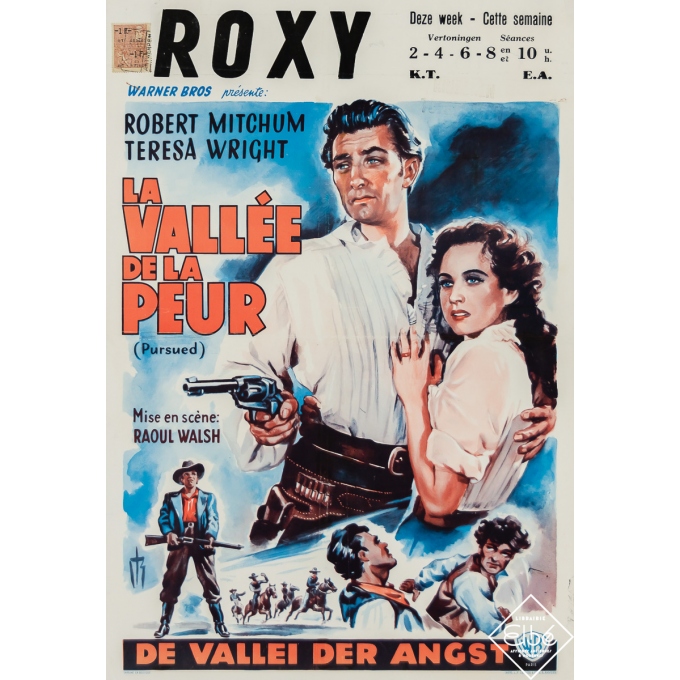 Affiche ancienne de film - La Vallée de la Peur - Circa 1950 - 53.5 par 37 cm