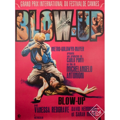 Vintage movie poster - Blow Up - Georges Kerfyser - 1969 - 63 by 47.2 inches
