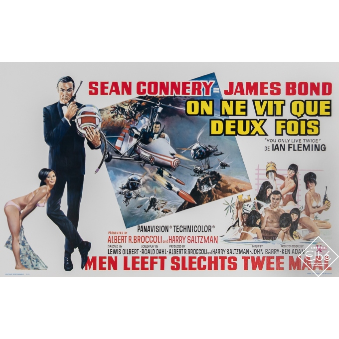 Vintage movie poster - James Bond - On ne vit que deux fois - CIC - 1967 - 14.2 by 21.7 inches Vintage movie poster - James Bond - On ne vit que deux fois - CIC - 1967 - 14.2 by 21.7 inches